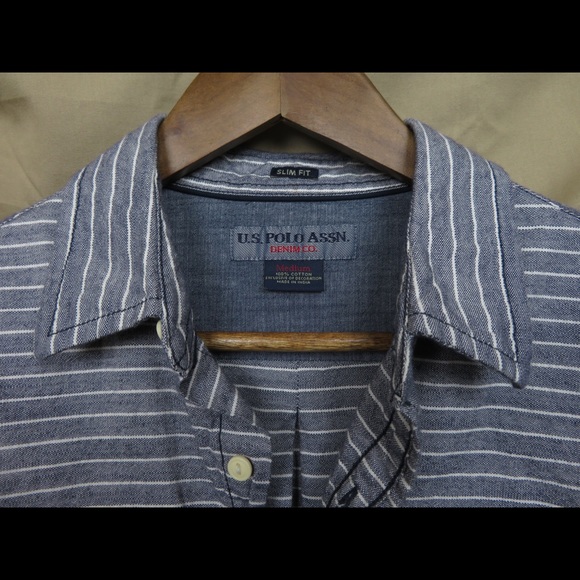 U.S. Polo Assn. Men’s M Denim Button Down shirt - Picture 7 of 8